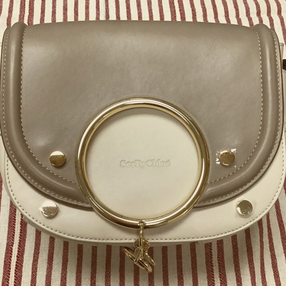 NWT SEE BY CHLOE Motty Grey Mara Bag - MISSING SHOULDER STRAP